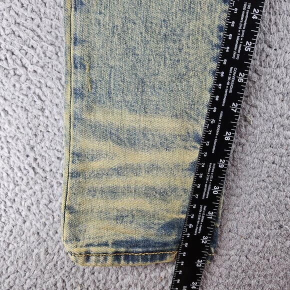 mnml Jeans Mens 31 Blue Skinny Fit Distressed X146 Stretch Denim - Picture 11 of 16